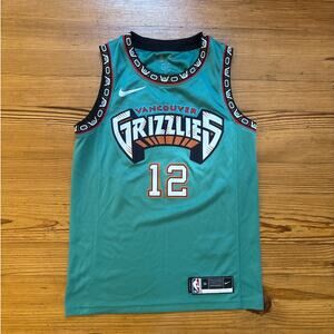 Nike NBA Vancouver‎ Grizzlies Ja Morant 12 teal sleeveless jersey SIZE XS
